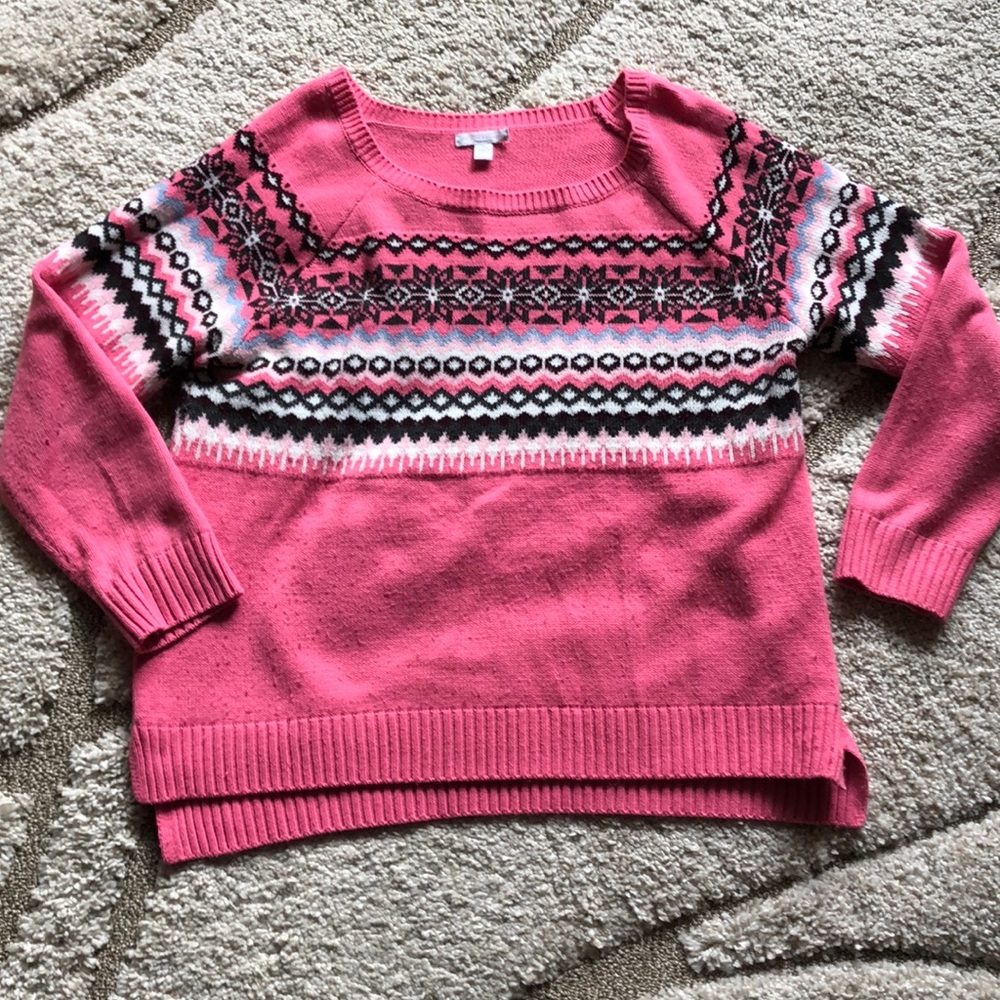 Hi-lo Fair Isle Sweater